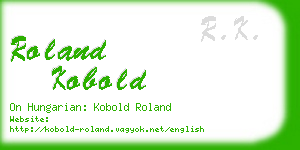 roland kobold business card